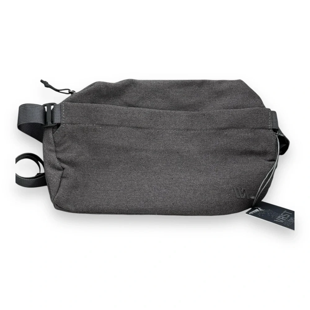 VRST Men's Canvas Sling Bag, Charcoal , One Size New